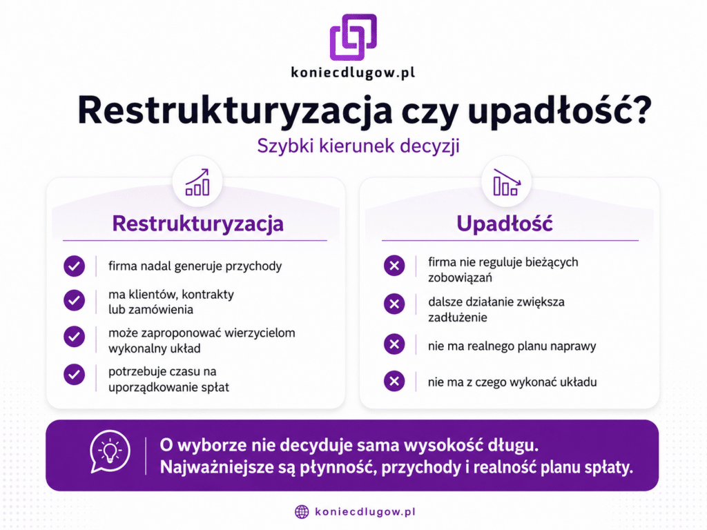 Upadłość A Restrukturyzacja Infografika